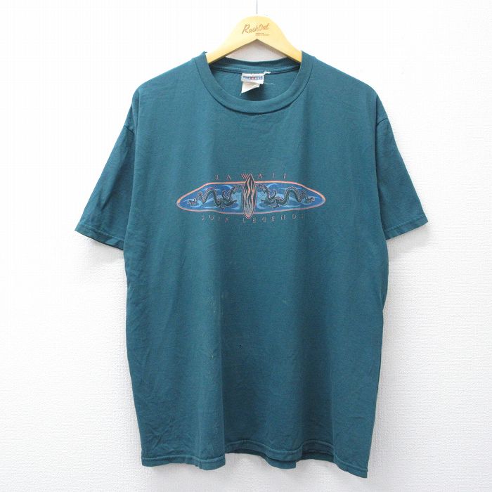 ジャージーズ 00s 半袖Tシャツ ハワイ グリーン メンズXL相当 | 古着