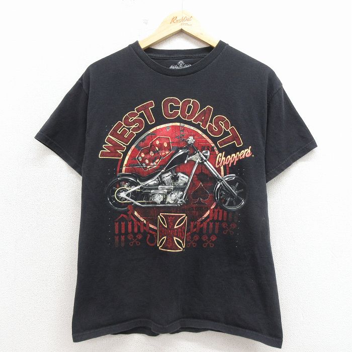 ウエストコーストチョッパーズ 半袖Tシャツ バイク ブラック メンズM相当 | 古着