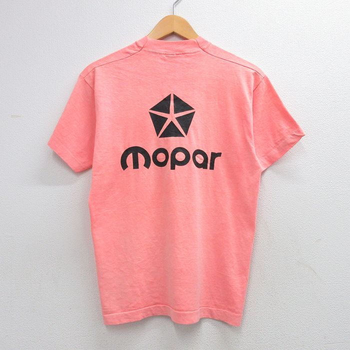 フルーツオブザルーム 00s 半袖Tシャツ MOPAR CLUB ピンク メンズM相当 | 古着
