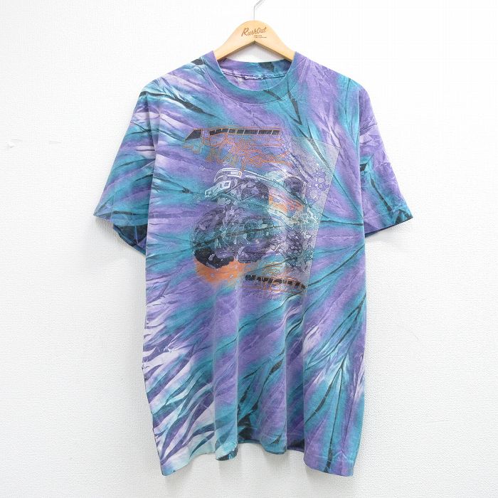 90s 半袖Tシャツ Off Road パープル メンズXL相当 | 古着