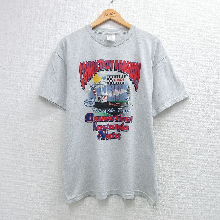 フルーツオブザルーム 00s 半袖Tシャツ DRUGWAY グレー霜降り メンズXL相当 | 古着