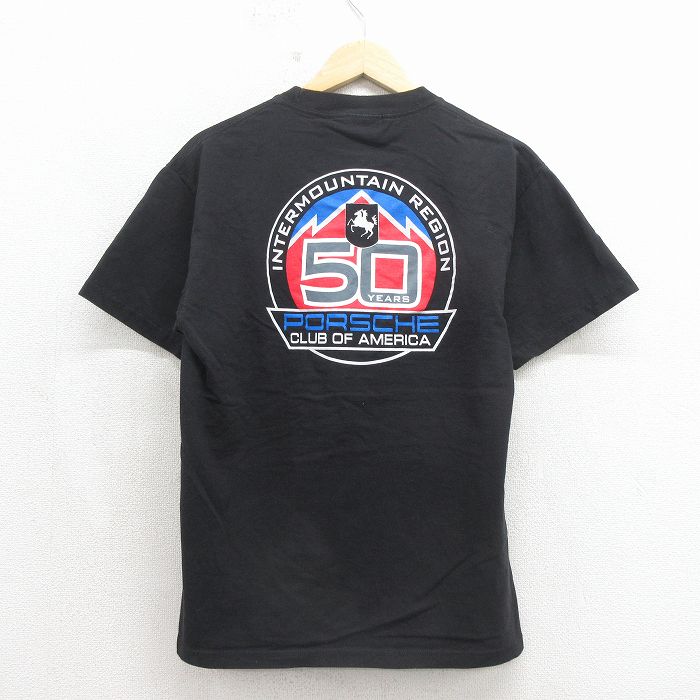 00s 半袖Tシャツ ポルシェ ブラック メンズM相当 | 古着