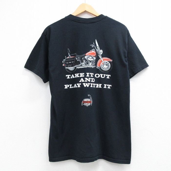 00s 半袖Tシャツ バイク ブラック L | 古着