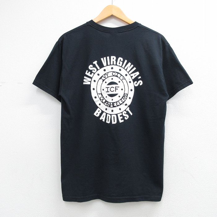 00s 半袖Tシャツ ICF ブラック メンズM相当 | 古着