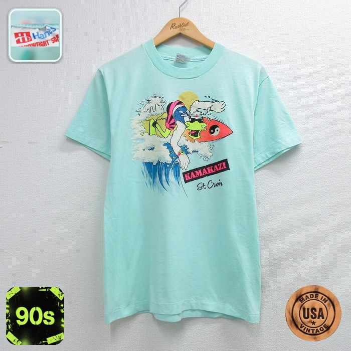 古着通販 M☆古着 ヘインズ 半袖 ビンテージ Tシャツ メンズ 90年代
