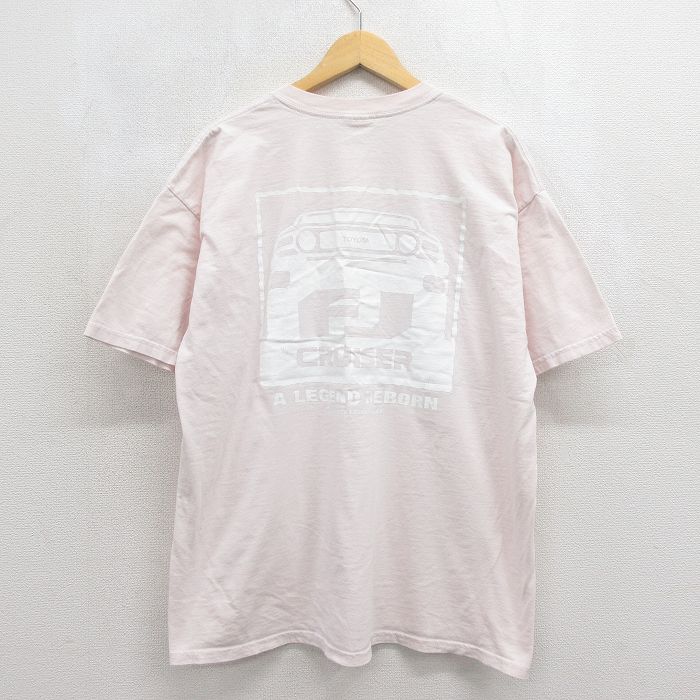 00s 半袖Tシャツ FJクルザー ピンク メンズXL相当 | 古着