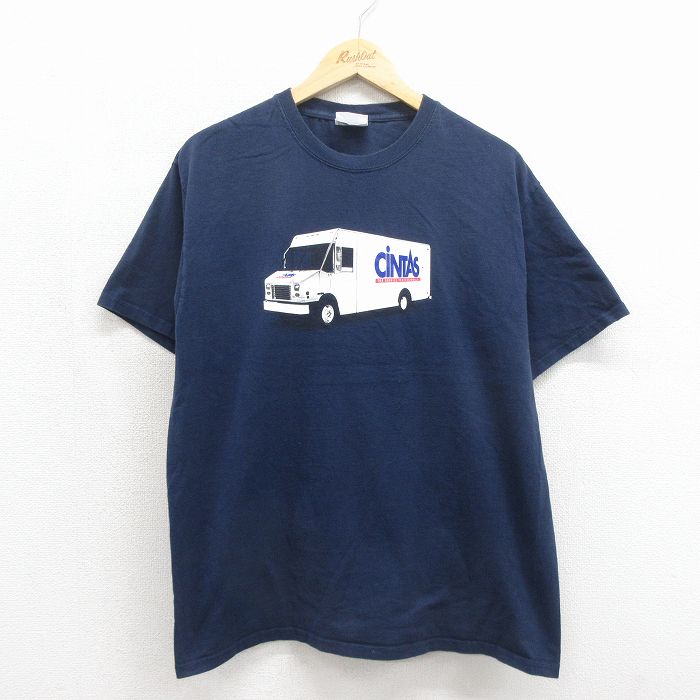 00s 半袖Tシャツ トラック ネイビー L | 古着