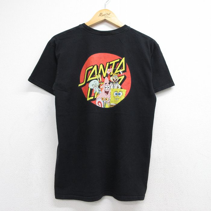 サンタクルーズ 半袖Tシャツ スポンジボブ ブラック M | 古着