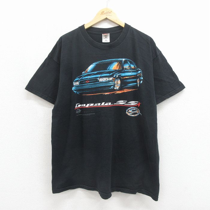 フルーツオブザルーム 90s 半袖Tシャツ シボレーインパラ ブラック XL | 古着
