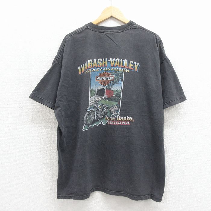 ハーレーダビッドソン 00s 半袖Tシャツ インディアナ ブラック XL | 古着