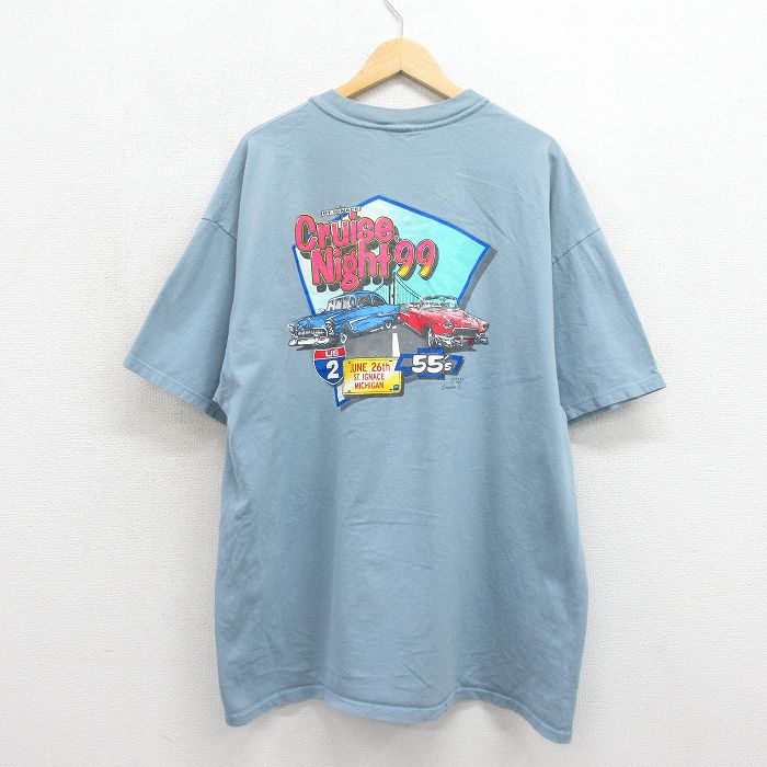 90s 半袖Tシャツ クルーズナイト ライトブルー XL | 古着