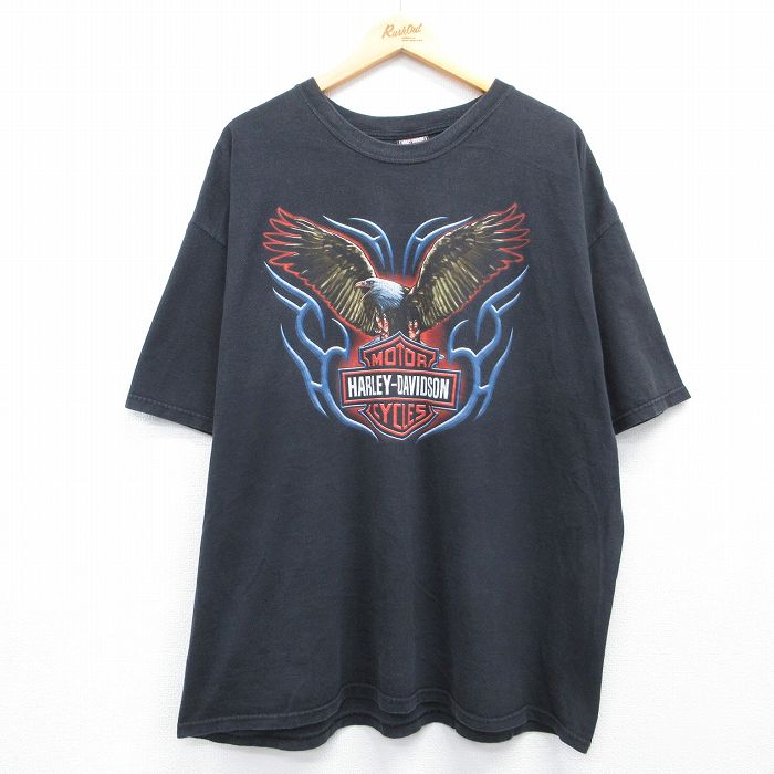 ハーレーダビッドソン 半袖Tシャツ ビッグロゴ ブラック メンズXL相当 | 古着