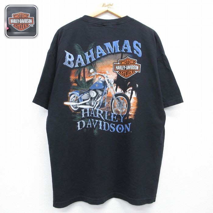 ハーレーダビッドソン 半袖Tシャツ ビッグロゴ ブラック メンズXL相当 | 古着