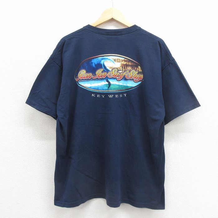 00s 半袖Tシャツ サーフィン ネイビー メンズXL相当 | 古着
