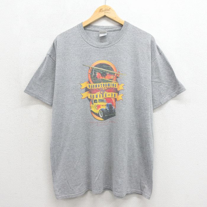 00s 半袖Tシャツ ホットロッド企業広告 グレー メンズXL相当 | 古着