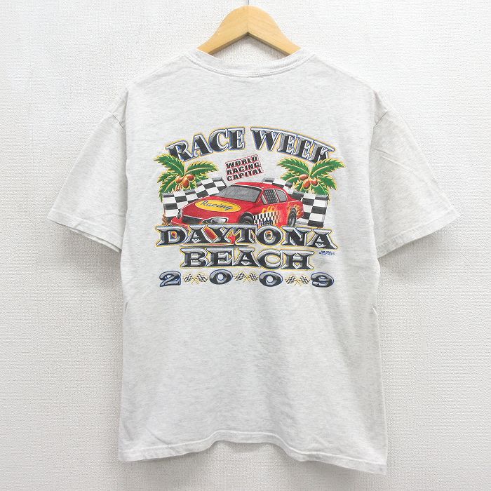 ヘインズ 00s 半袖Tシャツ デイトナビーチ グレー メンズM相当 | 古着