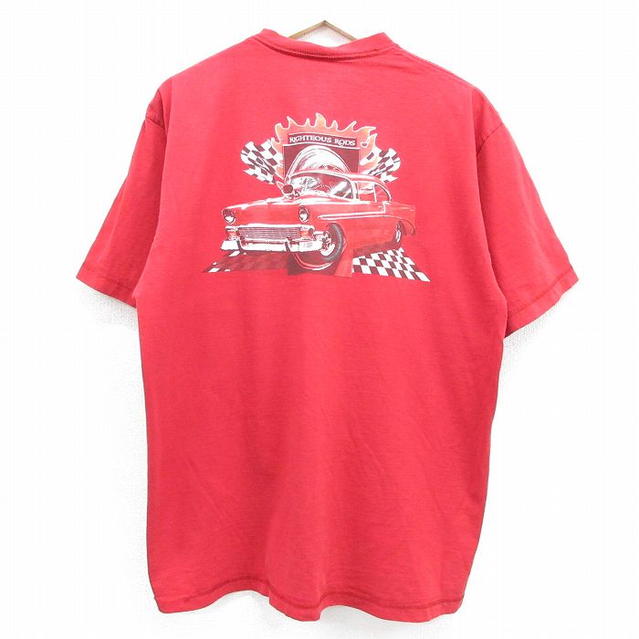 no boundaries 00s 半袖Tシャツ レーシングカー レッド メンズXL相当 | 古着