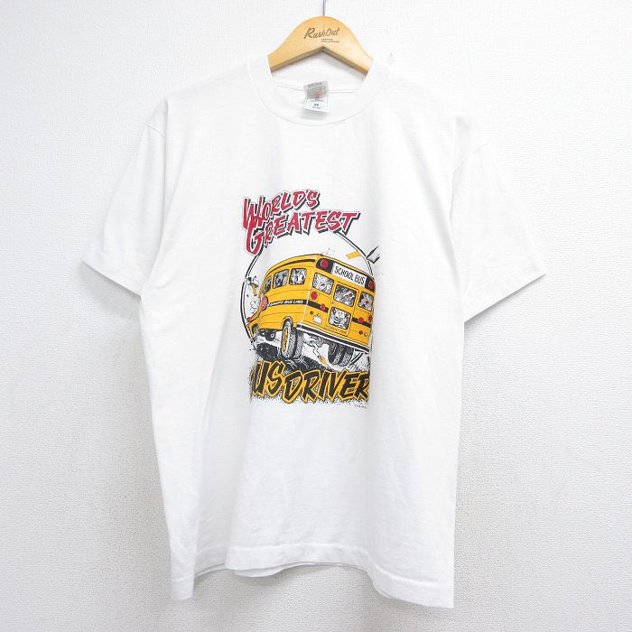 フルーツオブザルーム 90s 半袖Tシャツ バス ホワイト メンズL相当 | 古着