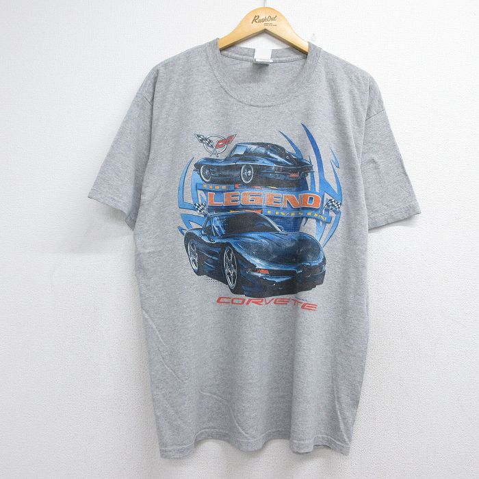 00s 半袖Tシャツ シボレーコルベット グレー メンズXL相当 | 古着