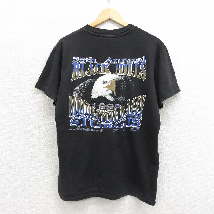 ヘインズ 90s 半袖Tシャツ スタージス ブラック メンズL相当 | 古着