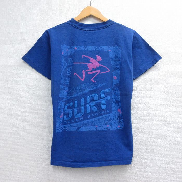 オーシャンパシフィック 90s 半袖Tシャツ サーフィン ブルー メンズM相当 | 古着