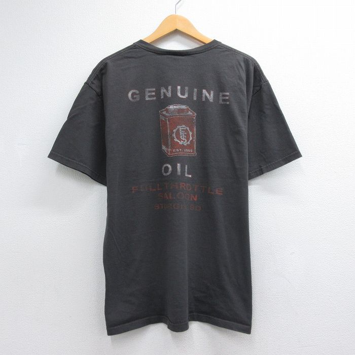 00s 半袖Tシャツ オイル グレー メンズXL相当 | 古着