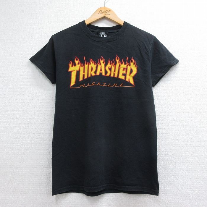 スラッシャー 半袖Tシャツ ビッグロゴ ブラック メンズS相当 | 古着