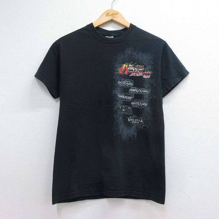 半袖Tシャツ レーシングカー ブラック メンズS相当 | 古着