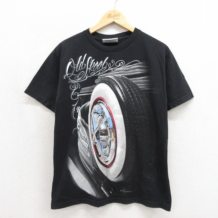 半袖Tシャツ オールドスクール ブラック メンズM相当 | 古着