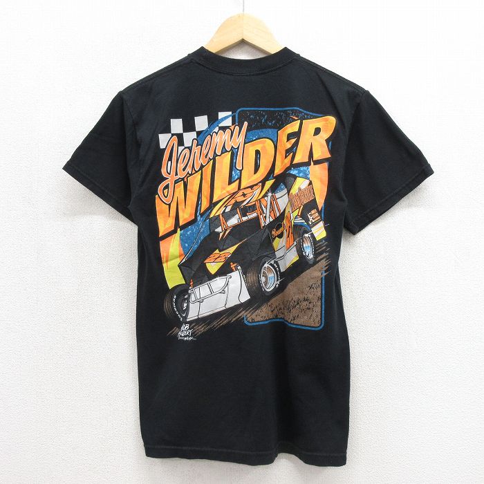 00s 半袖Tシャツ レーシングカー ブラック メンズM相当 | 古着