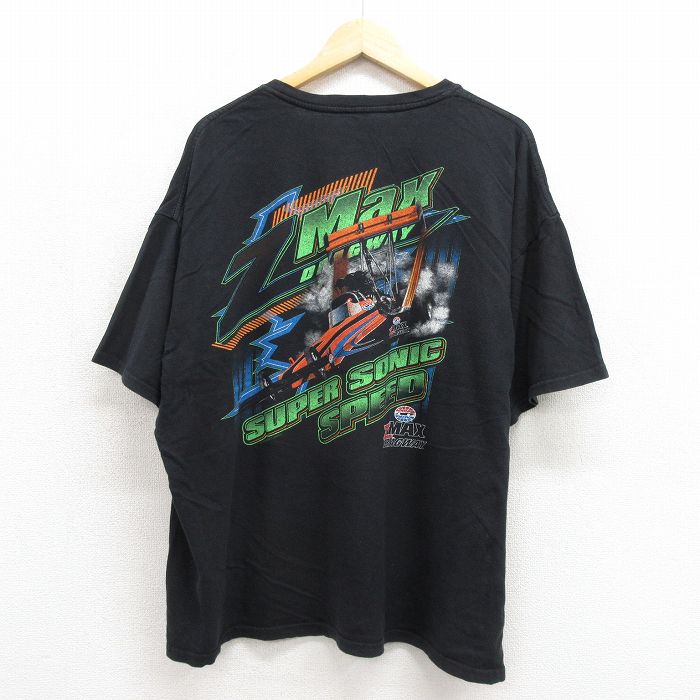 トラッグレース 半袖Tシャツ ブラック メンズXL相当 | 古着