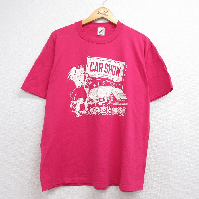 半袖Tシャツ カーショー ピンク メンズXL相当 | 古着