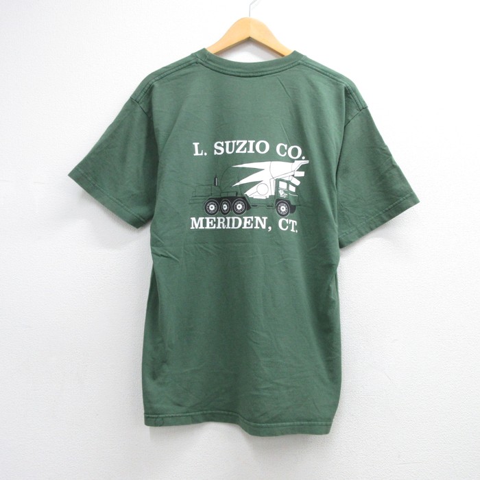 Bayside 00s 半袖Tシャツ セメントミキサー グリーン メンズL相当 | 古着