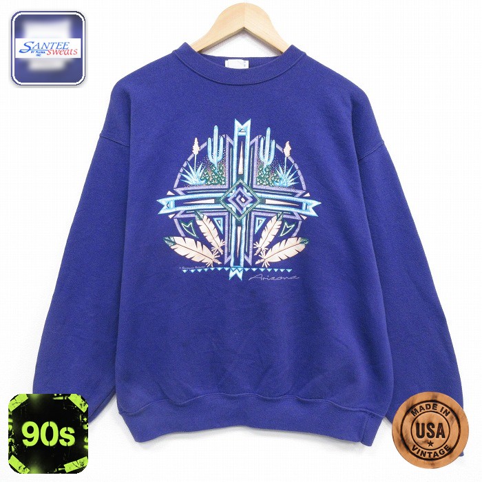 【50%OFF】アリゾナ 90s 長袖スウェット パープル L | 古着