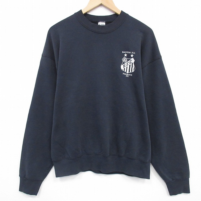 L★古着 長袖 スウェット メンズ 90年代 90s アリゾナフェニックス クルーネック USA製 黒 26jan26
