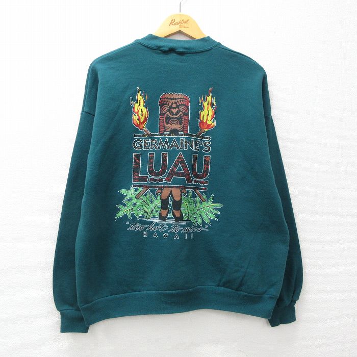 00s 長袖スウェット GERMAINES LUAU ライトブルー L | 古着