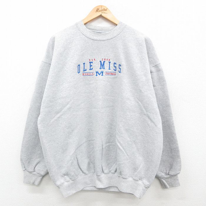 00s 長袖スウェット OLE MISS グレー XL | 古着