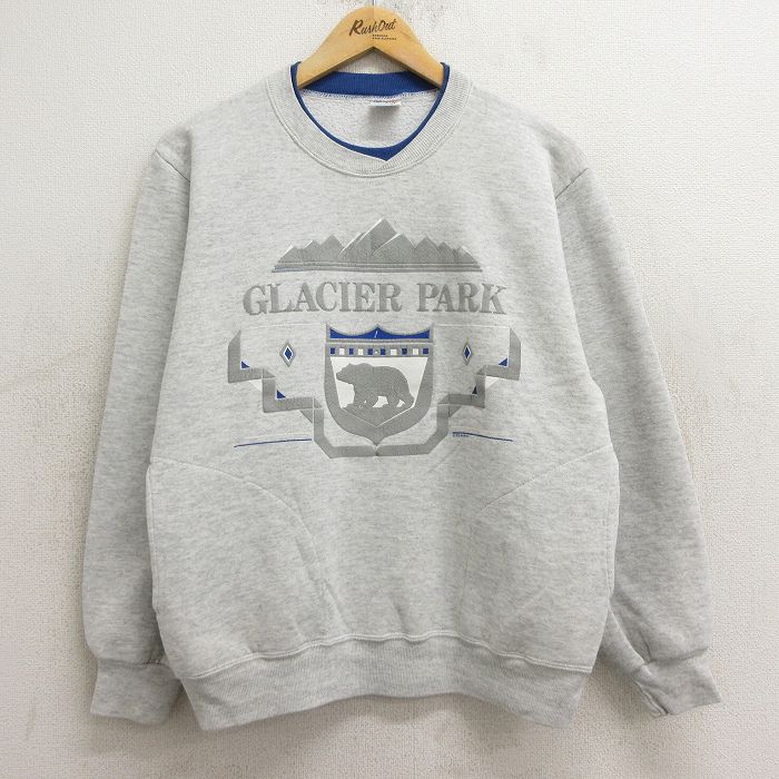 ジャージーズ 90s 長袖スウェット クマ グレー M | 古着