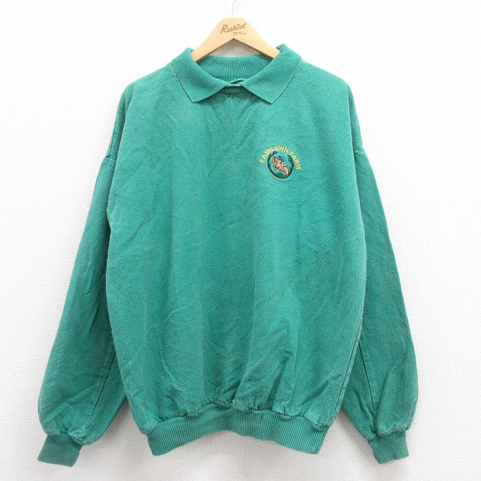 【50%OFF】WEK 90s 長袖トップス 競馬 グリーン XL | 古着