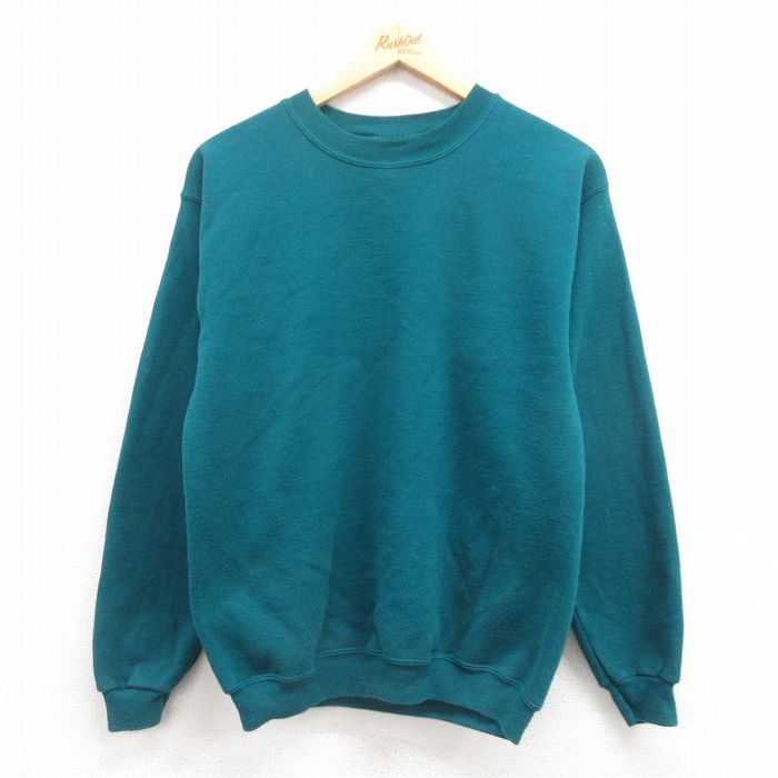 ヘインズ 90s 長袖スウェット 青緑 S | 古着