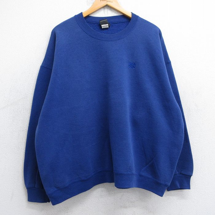 XL★古着 長袖 スウェット メンズ 90年代 90s USAオリンピック 大きいサイズ クルーネック USA製 青 ブルー 25aug30 中古 スエット トレーナー トップス