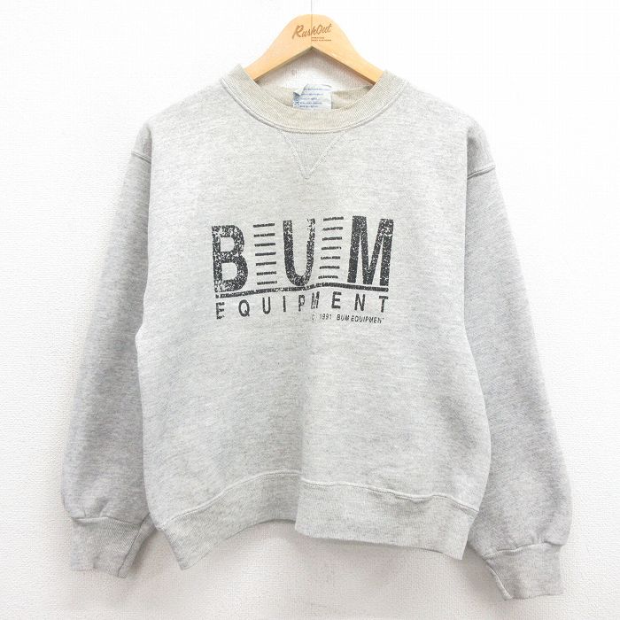ヘインズ 90s 長袖スウェット bum equipment グレー S | 古着