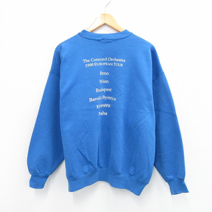 ヘインズ 90s 長袖スウェット concord orchestra ブルー XL | 古着