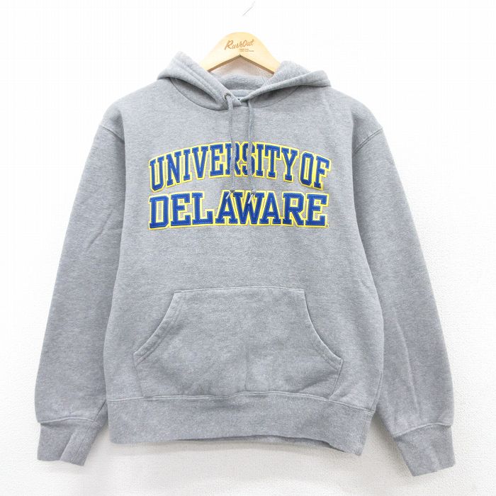 S★古着 ジャンスポーツ 長袖 スウェット パーカー メンズ 00年代 00s DELAWARE グレー 霜降り 25sep09 中古 スエット トレーナー トップス