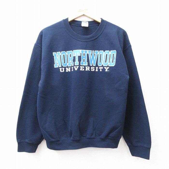 ノースウッド 00s 長袖スウェット 大学 ネイビー L | 古着