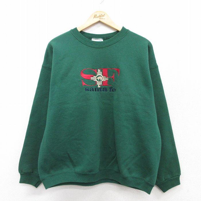 ヘインズ 90s 長袖スウェット サンフランシスコ刺繍 グリーン XL | 古着