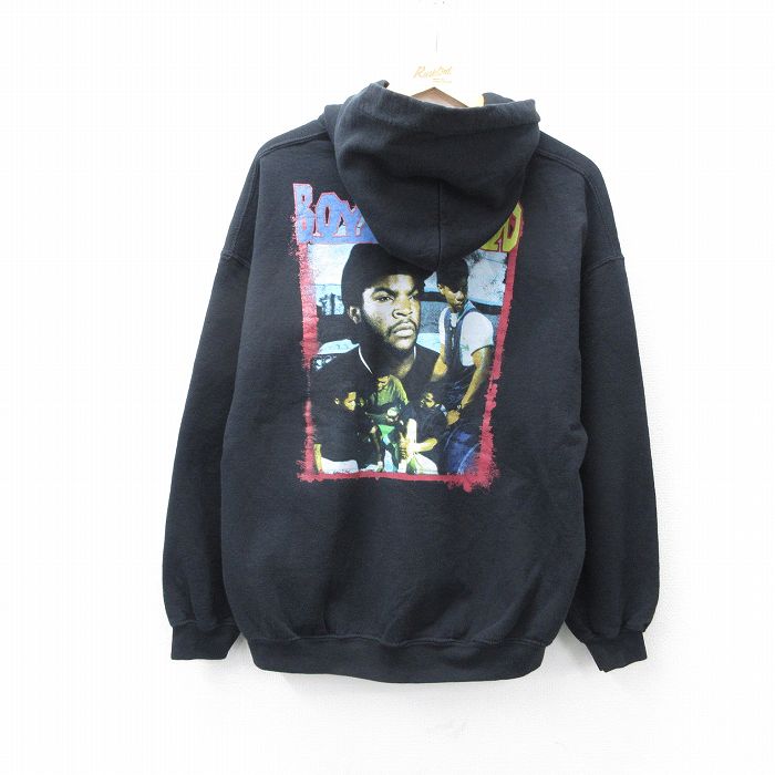 XL★古着 長袖 スウェット パーカー メンズ ボーイズンザフッド 大きいサイズ 黒 ブラック 25sep16 中古 スエット トレーナー トップス