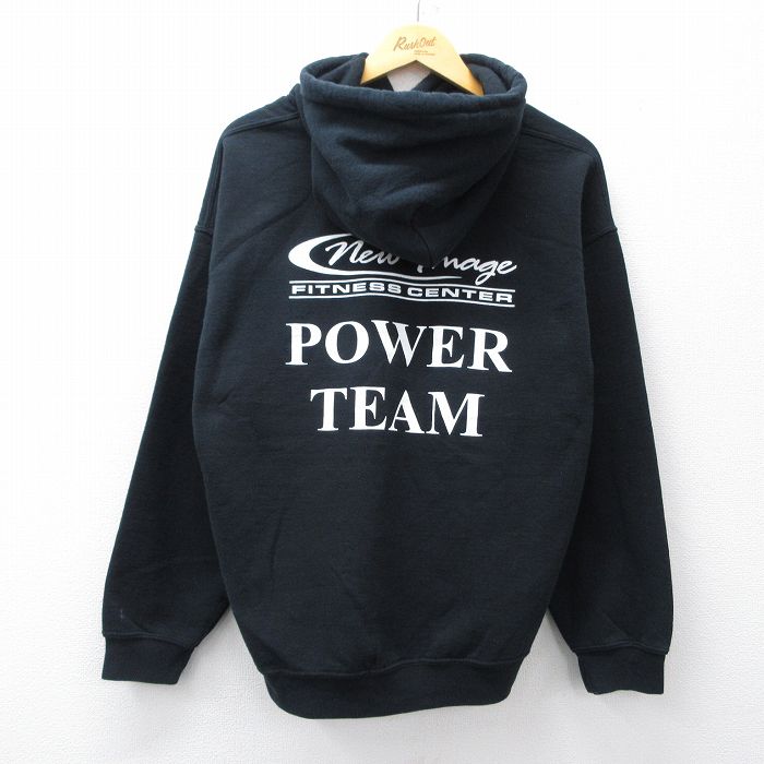 L★古着 長袖 スウェット パーカー メンズ Mickeys Pub 黒 ブラック 25sep16 中古 スエット トレーナー トップス