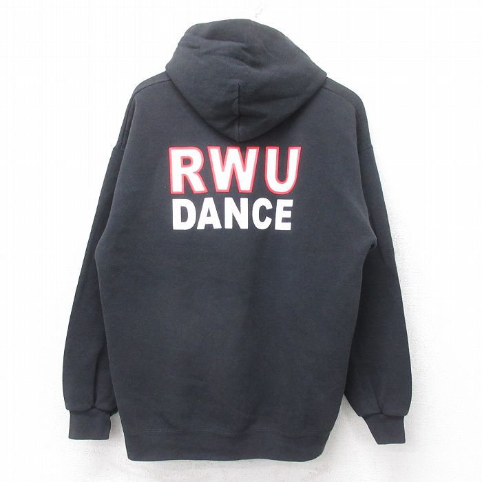 L★古着 リー Lee 長袖 スウェット パーカー メンズ 00年代 00s RWU DANCE 黒 ブラック 25sep17 中古 スエット トレーナー トップス