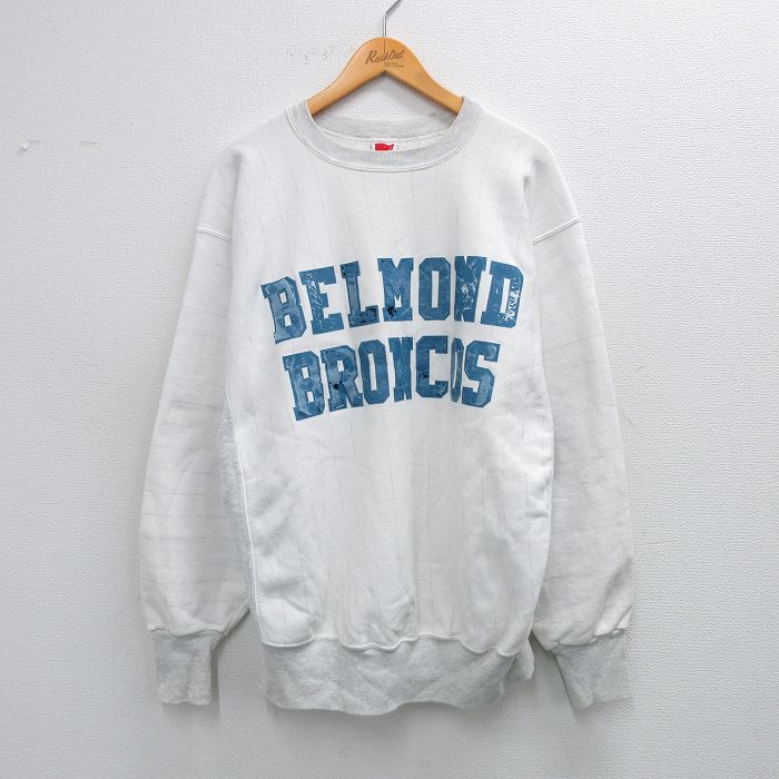 BELMOND 長袖スウェット BRONCOS ホワイト XL | 古着